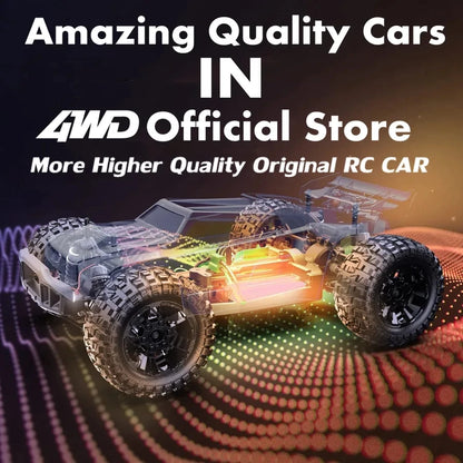 1:16 4WD High-Speed RC Monster Truck – 80KM/H Brushless Off-Road Racing Car