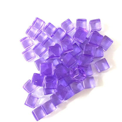 Transparent Cube Game Pieces Set – 50PCS Colorful Crystal Cubes