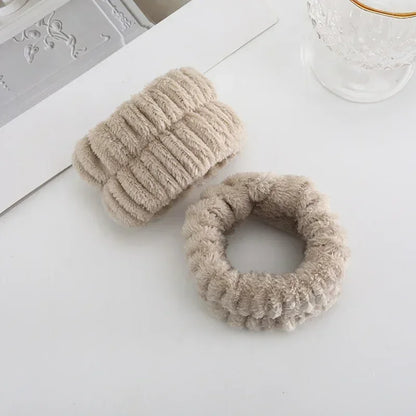 Makeup Headband – Soft Coral Fleece Face Wash Hair Band