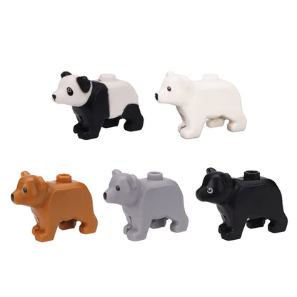 MOC Farm Zoo Animal Building Blocks Educational Toy Set