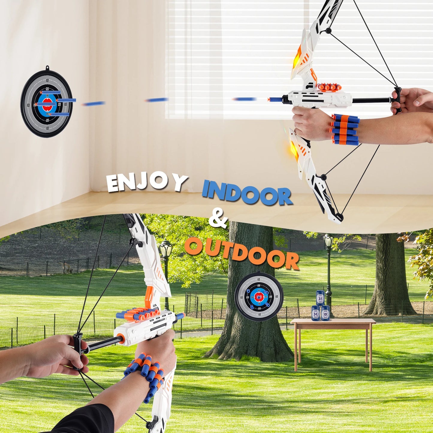 Kids Archery Set with LED Bow and Soft Dart Arrows