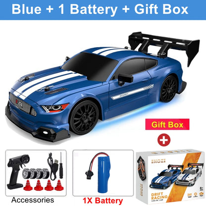 1:24 4WD RC Drift Racing Car with LED Lights – High Speed Remote Control Car
