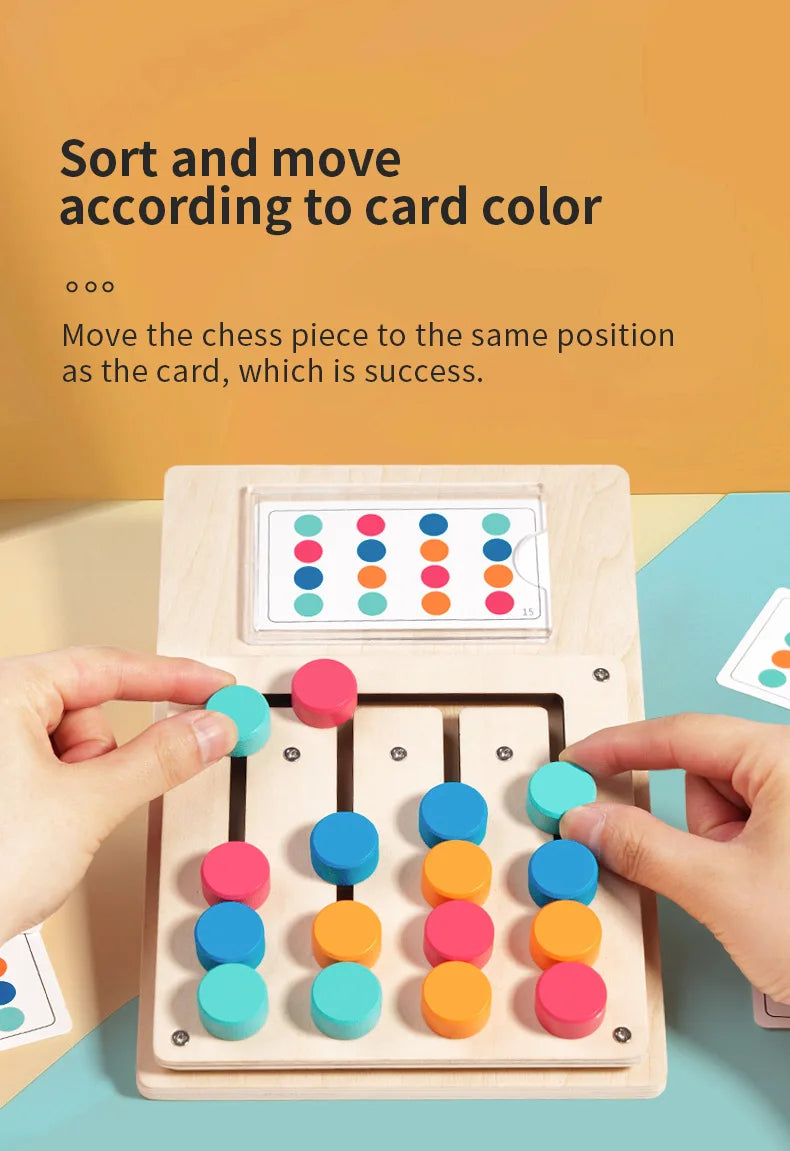Montessori Wooden Shape Matching Board Learning Puzzle