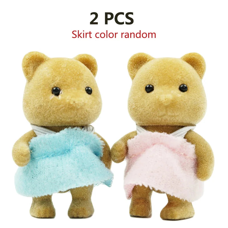 1:12 Mini Animal Doll Forest Family Dollhouse Figure