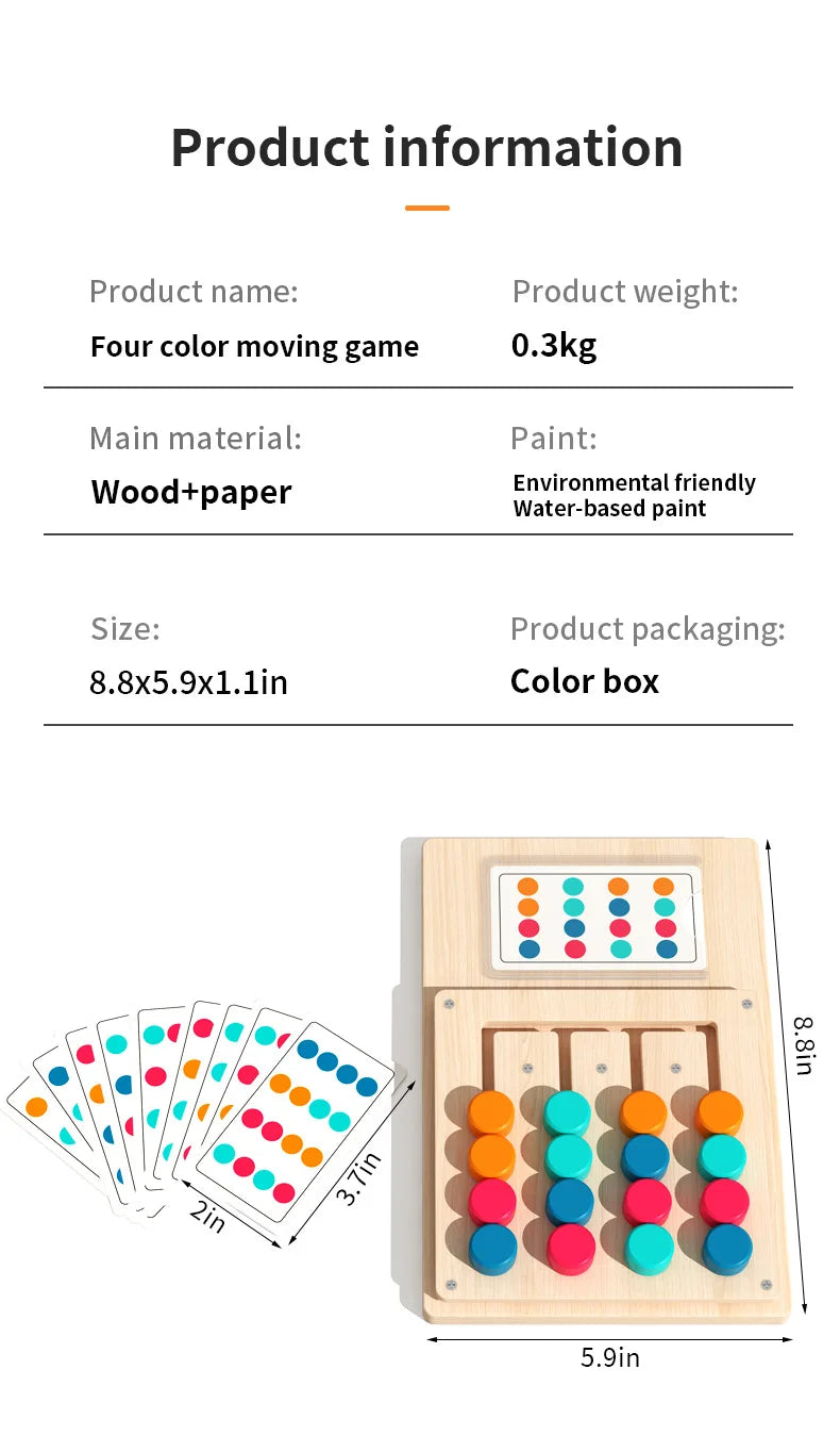 Montessori Wooden Shape Matching Board Learning Puzzle