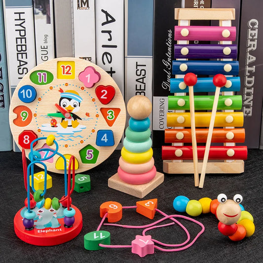 Montessori Wooden 3D Puzzle Toy for Early Learning