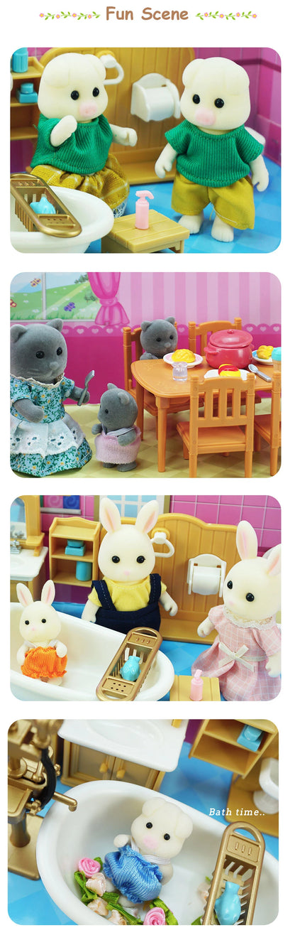 1:12 Mini Animal Doll Forest Family Dollhouse Figure