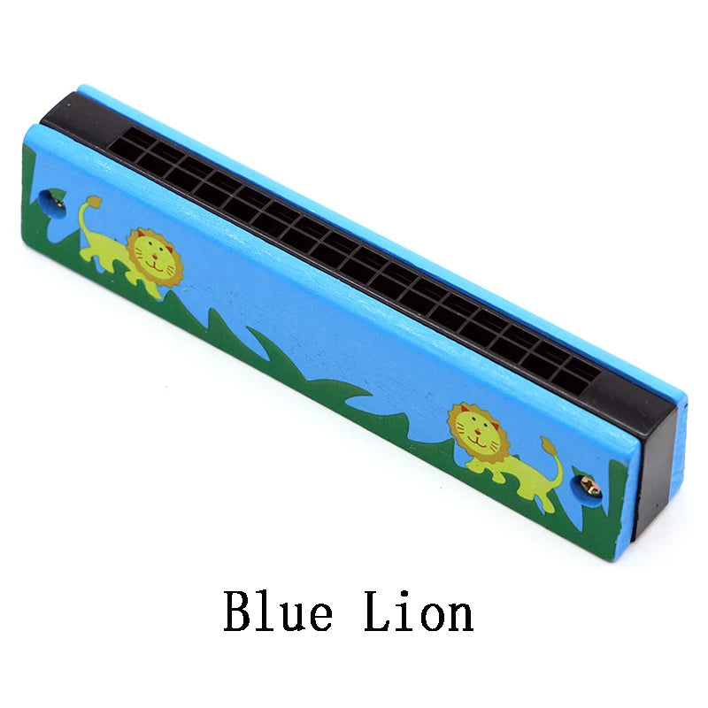 Wooden Harmonica Musical Instrument Toy for Kids