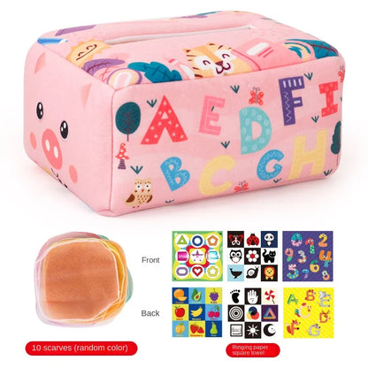Magic Tissue Box Toy Montessori Sensory Learning Activity