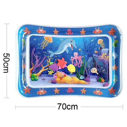 Baby Water Play Mat Inflatable Tummy Time Activity Mat