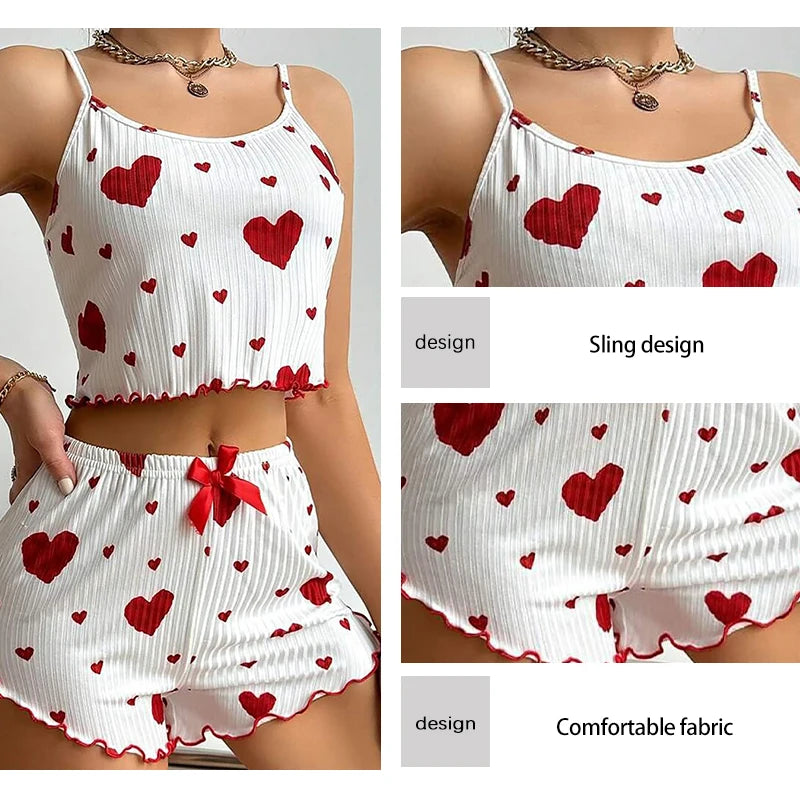 Women's Pajama Set 2 Piece Tank Top & Shorts Sleepwear