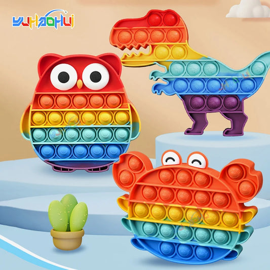 Rainbow Pop It Fidget Toy for Stress Relief & Sensory Play