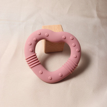 Heart Silicone Teether Food Grade Baby Teething Toy