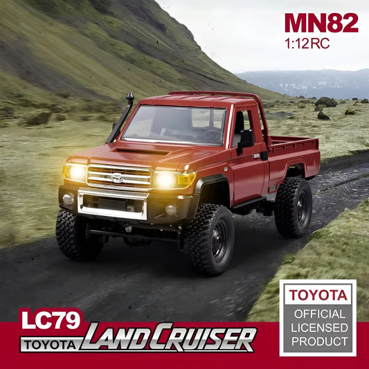 MN82 4WD RC Off-Road Pickup Truck with LED Lights 1:12 Scale