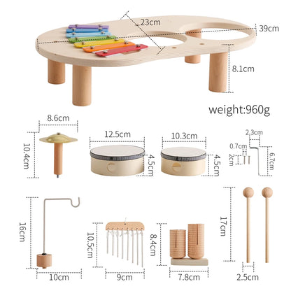 Wooden Kids Xylophone Montessori Musical Instrument Toy