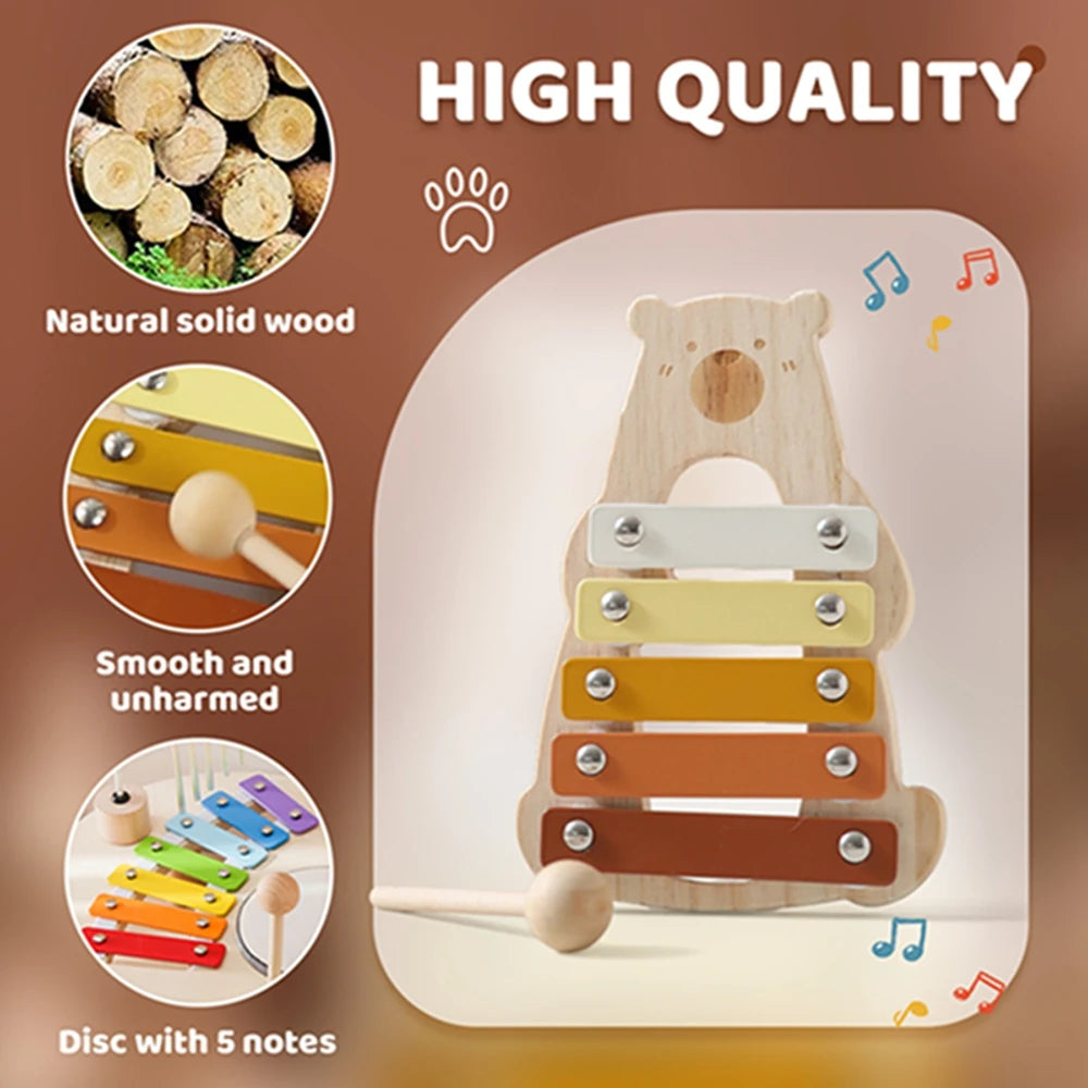 Wooden Kids Xylophone Montessori Musical Instrument Toy