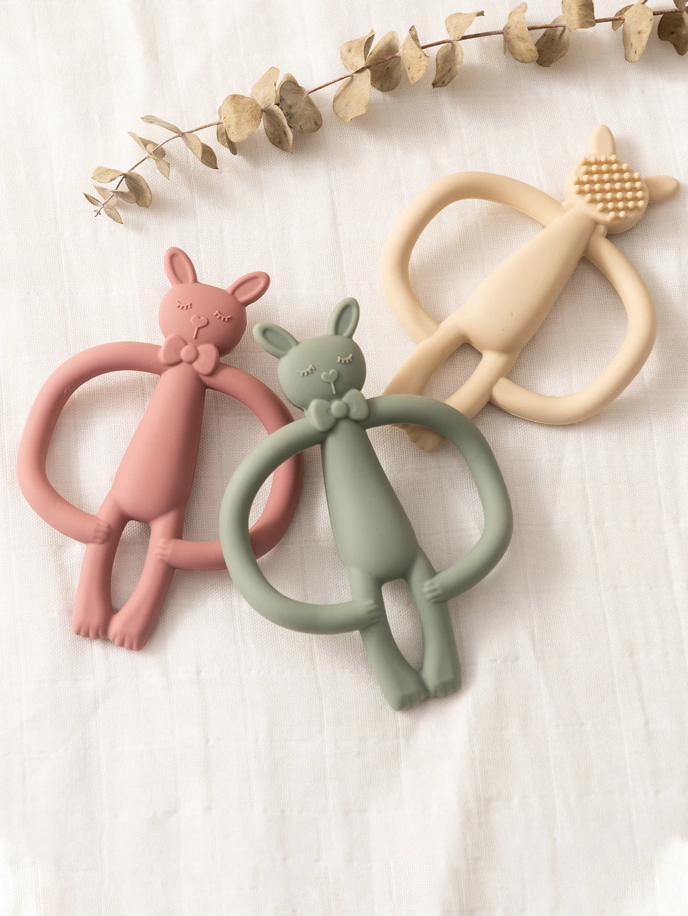 Silicone Baby Teether Rabbit Teething Toy for Infants