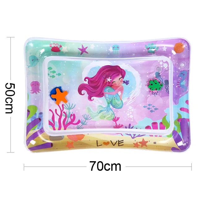 Baby Water Play Mat Inflatable Tummy Time Activity Mat