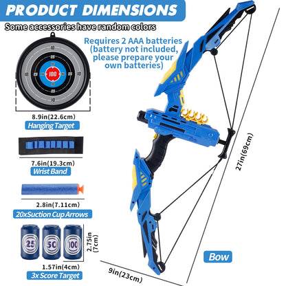 Kids Archery Set with LED Bow and Soft Dart Arrows