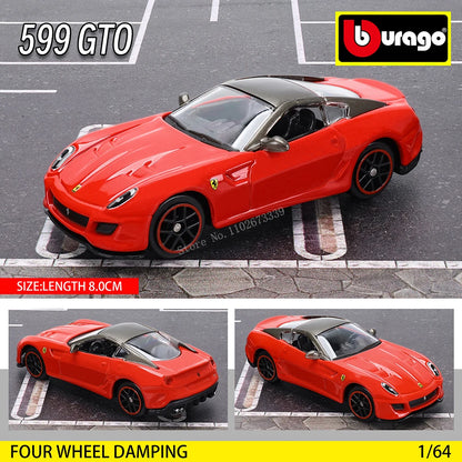Bburago Ferrari 1:64 Diecast Pull Back Car with Lights & Sound