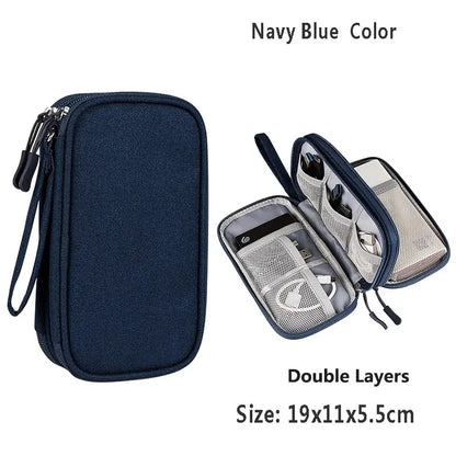 Electronic Cable Organizer Bag Waterproof Travel Storage Case
