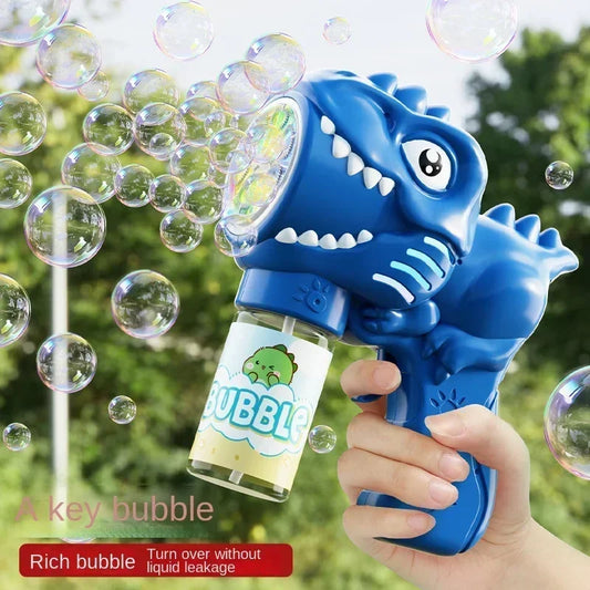 Dinosaur Bubble Machine Electric Bubble Gun with Lights