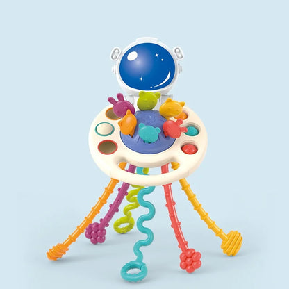 Pull String Sensory Toy Silicone Montessori Baby Teether