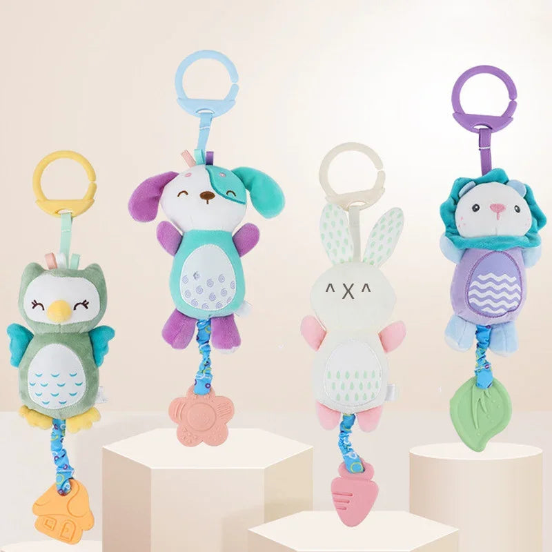 Baby Rattle Toy Soft Animal Sensory Hand Grip Toy