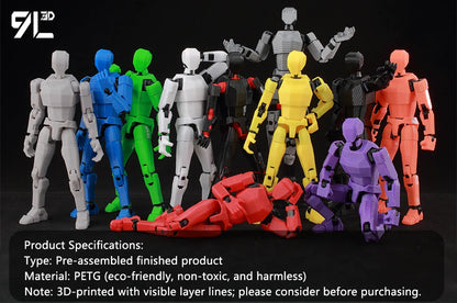 14cm Multi Jointed Action Figure 3D Printed Poseable Collectible Toy