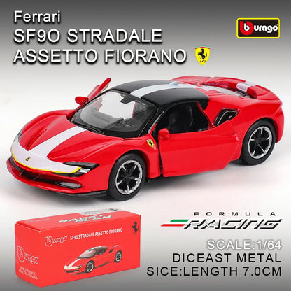 Bburago Ferrari 1:64 Diecast Pull Back Car with Lights & Sound