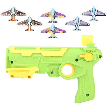 Airplane Launcher Toy Set with Foam Glider Planes