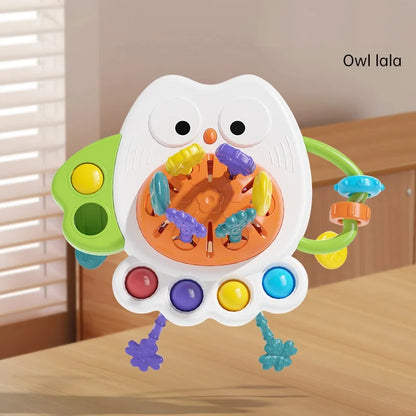 Pull String Sensory Toy Silicone Montessori Baby Teether