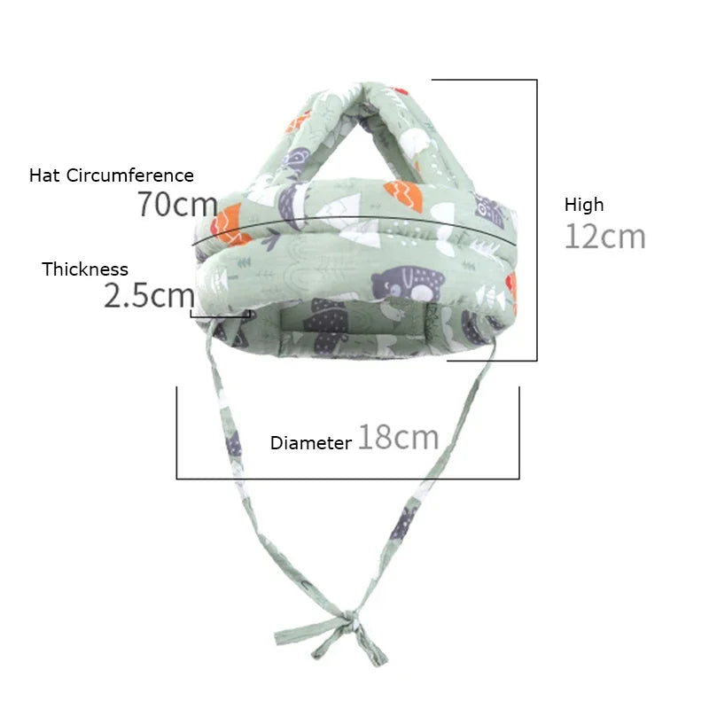Baby Safety Helmet Soft Adjustable Head Protection Cap