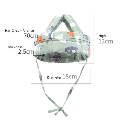 Baby Safety Helmet Soft Adjustable Head Protection Cap