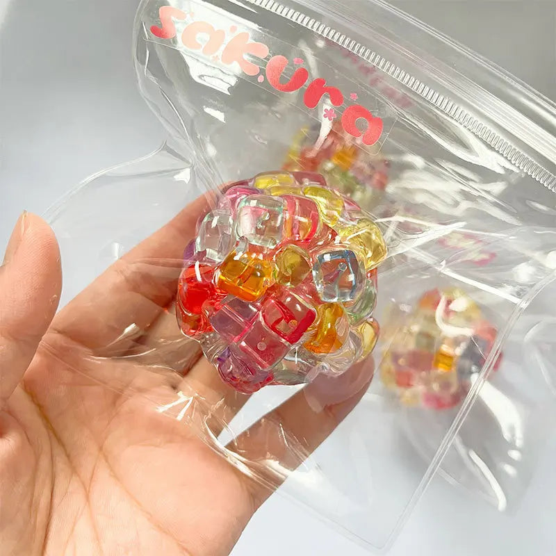 Squishy Stress Ball with Ice Beads for Sensory Play