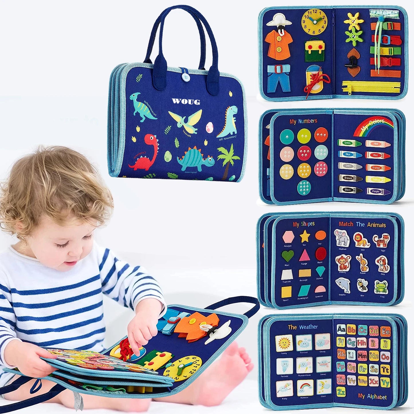 Montessori Busy Board for Toddler Learning Activities