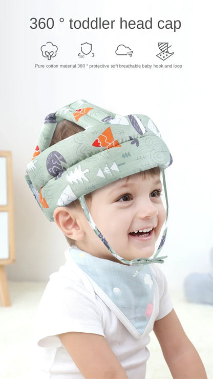 Baby Safety Helmet Soft Adjustable Head Protection Cap
