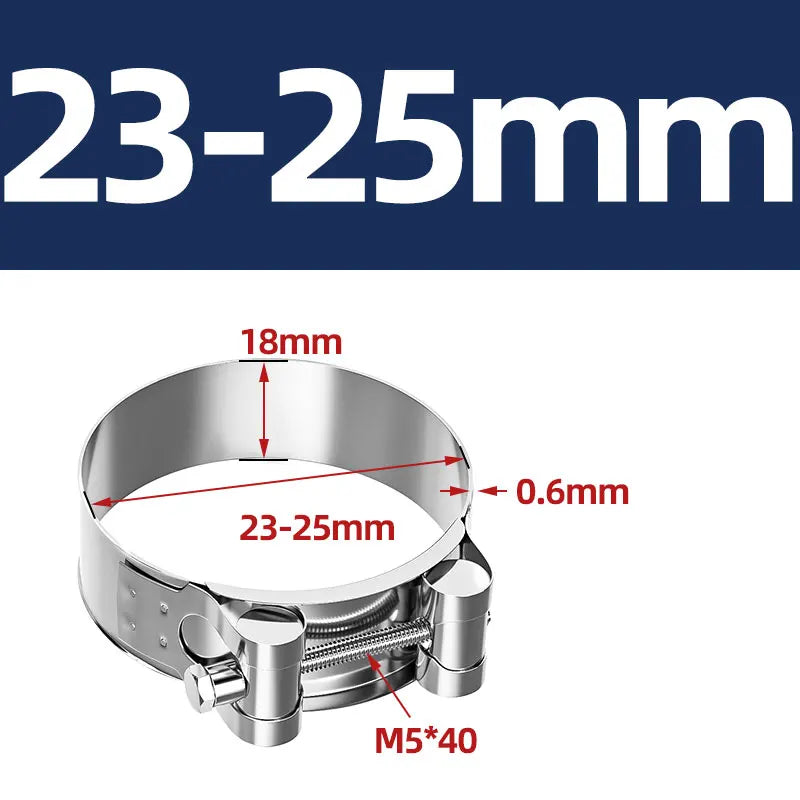 304 Stainless Steel Hose Clamp for Air Water Fuel Pipes