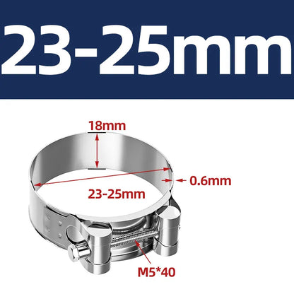 304 Stainless Steel Hose Clamp for Air Water Fuel Pipes