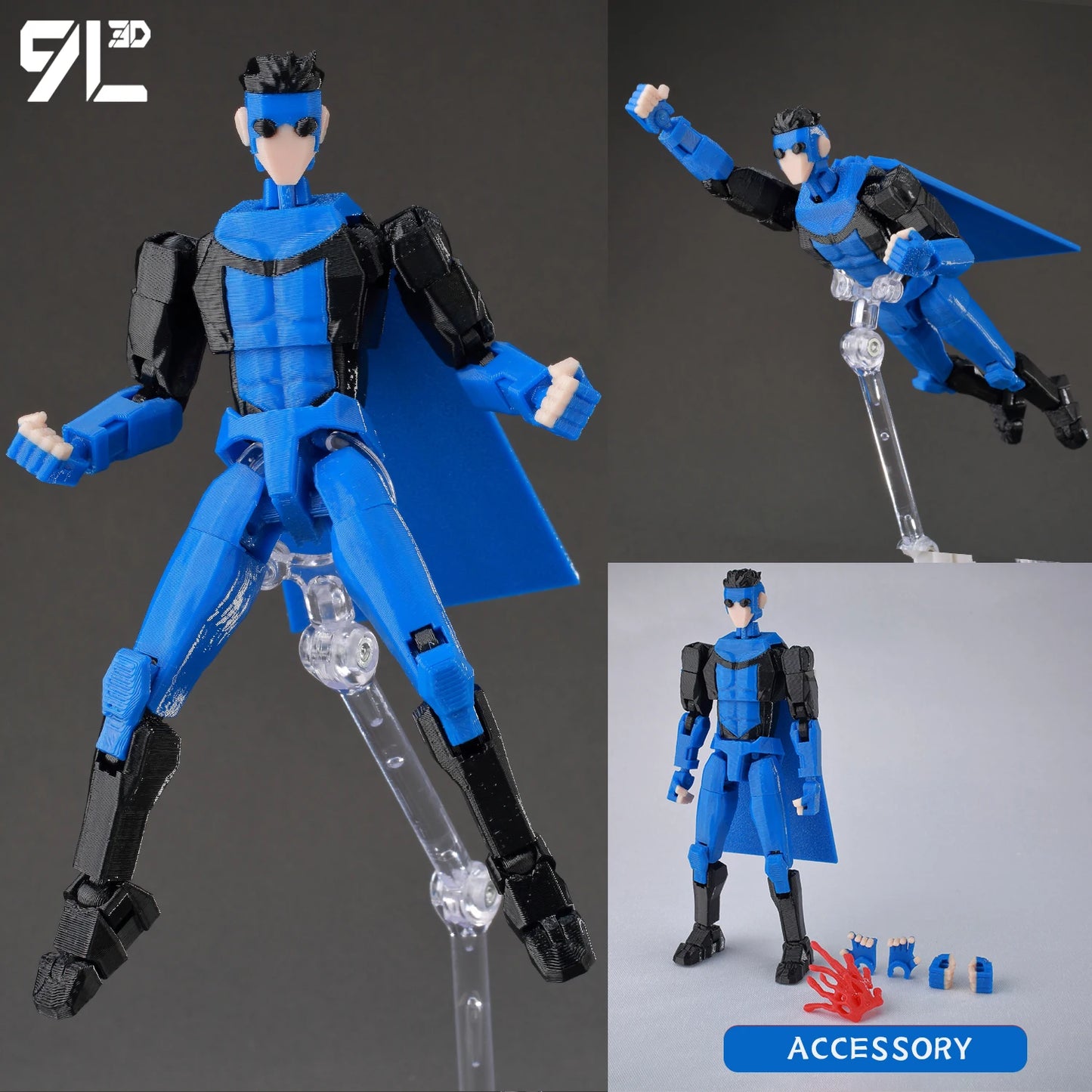 14cm Multi Jointed Action Figure 3D Printed Poseable Collectible Toy