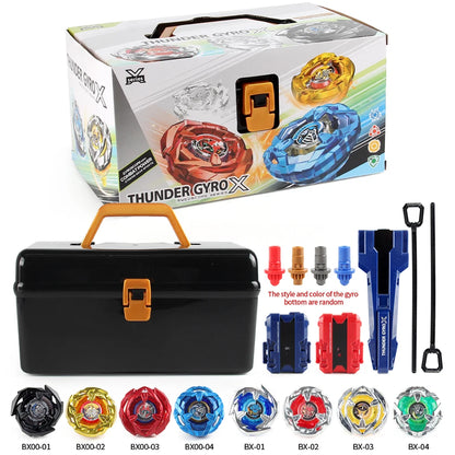 Metal Battle Tops Set with Launchers & Storage Box
