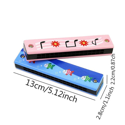 Wooden Harmonica Musical Instrument Toy for Kids