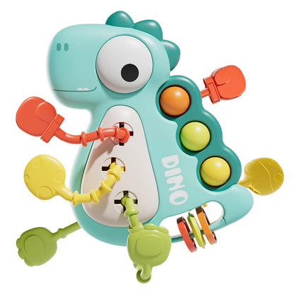 Pull String Sensory Toy Silicone Montessori Baby Teether