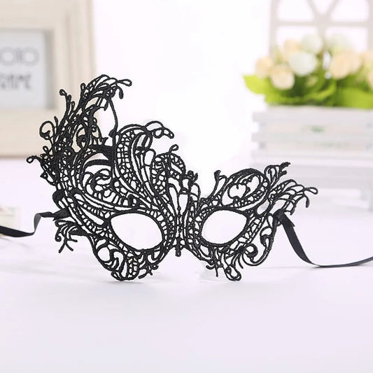Lace Masquerade Mask Black Venetian Eye Mask