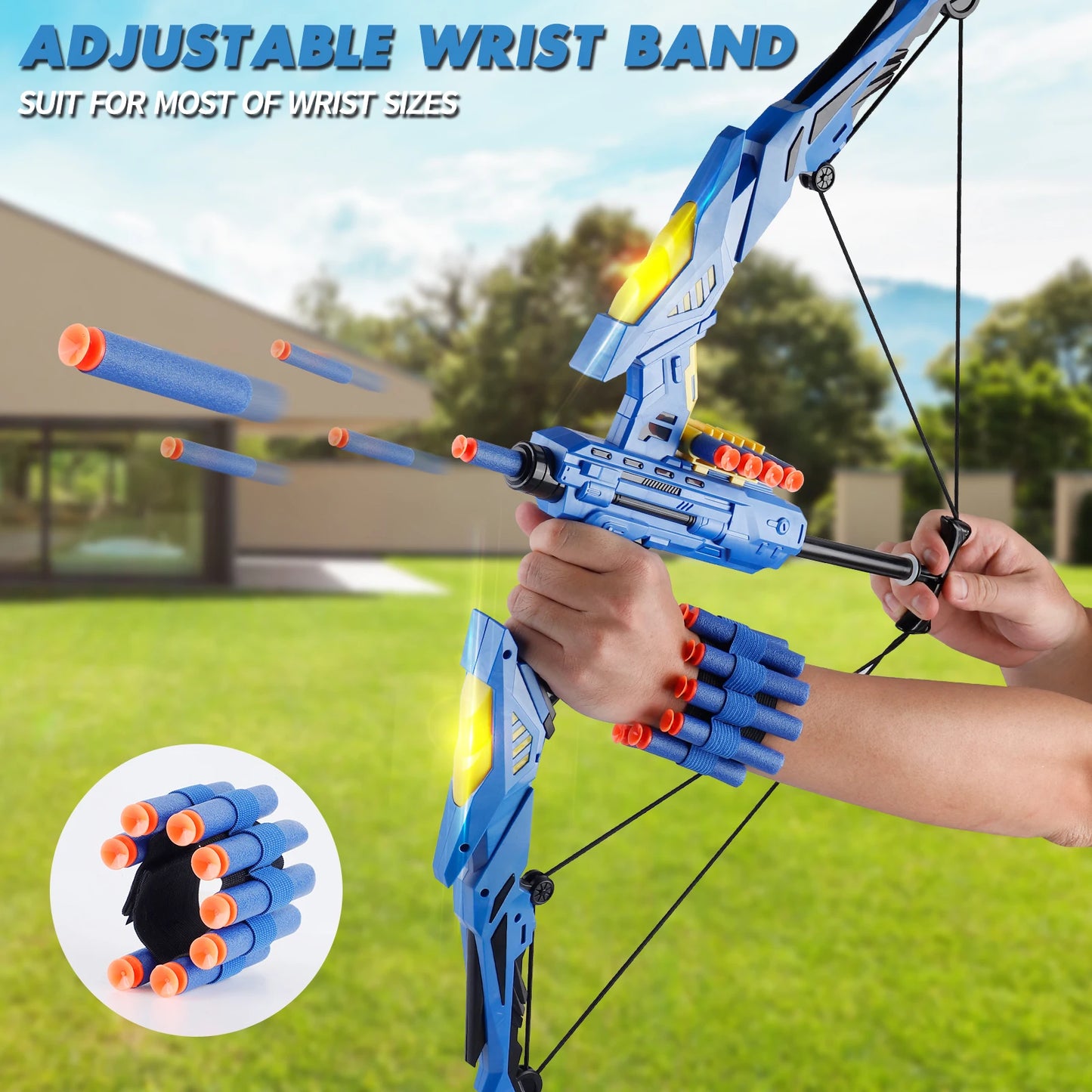 Kids Archery Set with LED Bow and Soft Dart Arrows