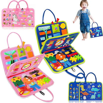 Toddler Busy Board Backpack Montessori Learning Activity Toy