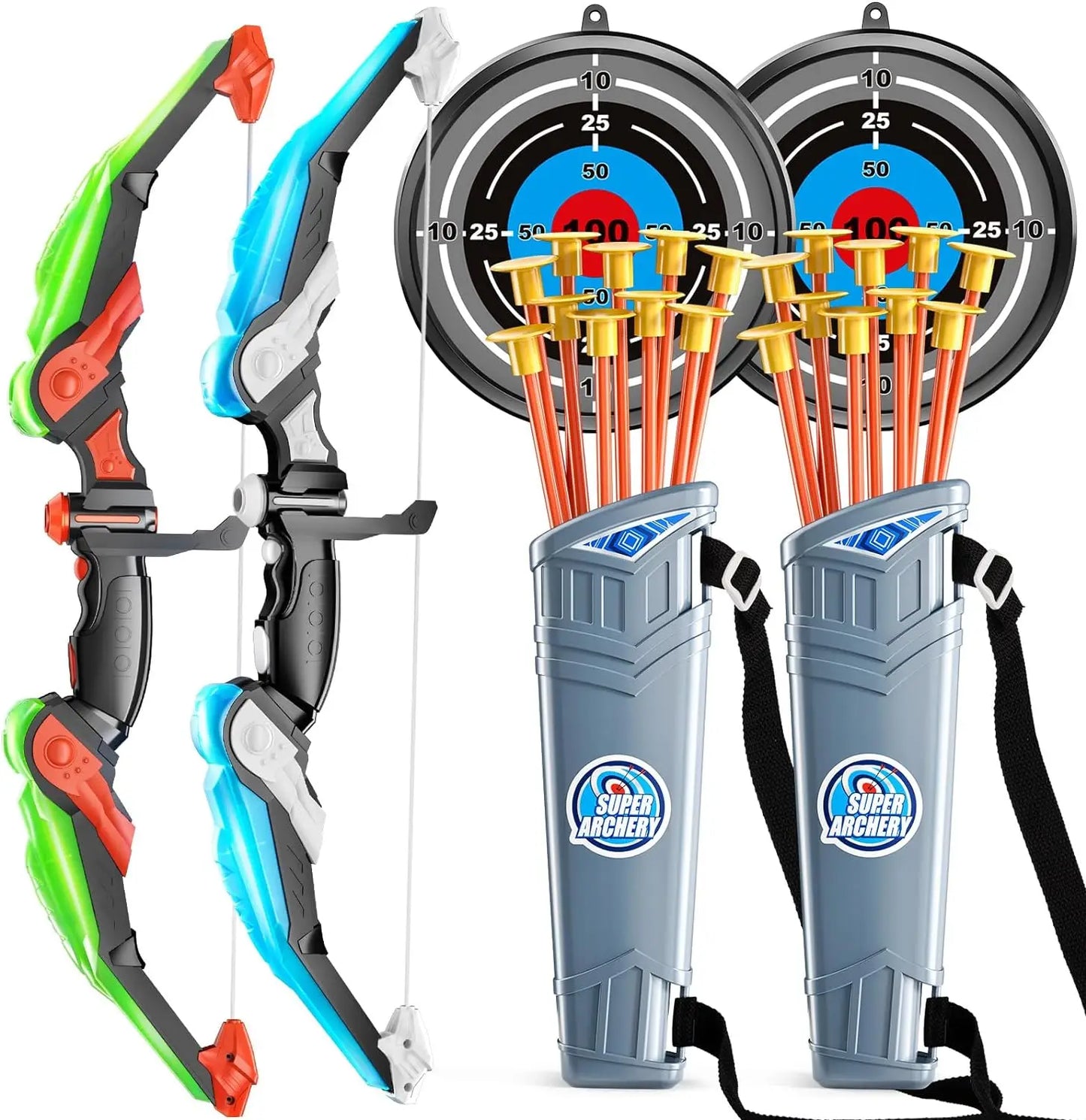 Kids Bow and Arrow Set with LED Lights and Target