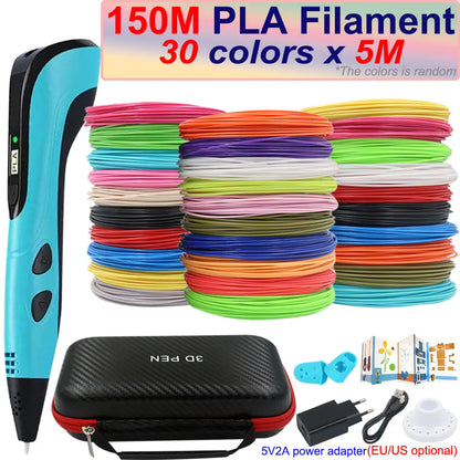 3D Printing Pen for Kids with LCD Screen & 200M PLA Filament