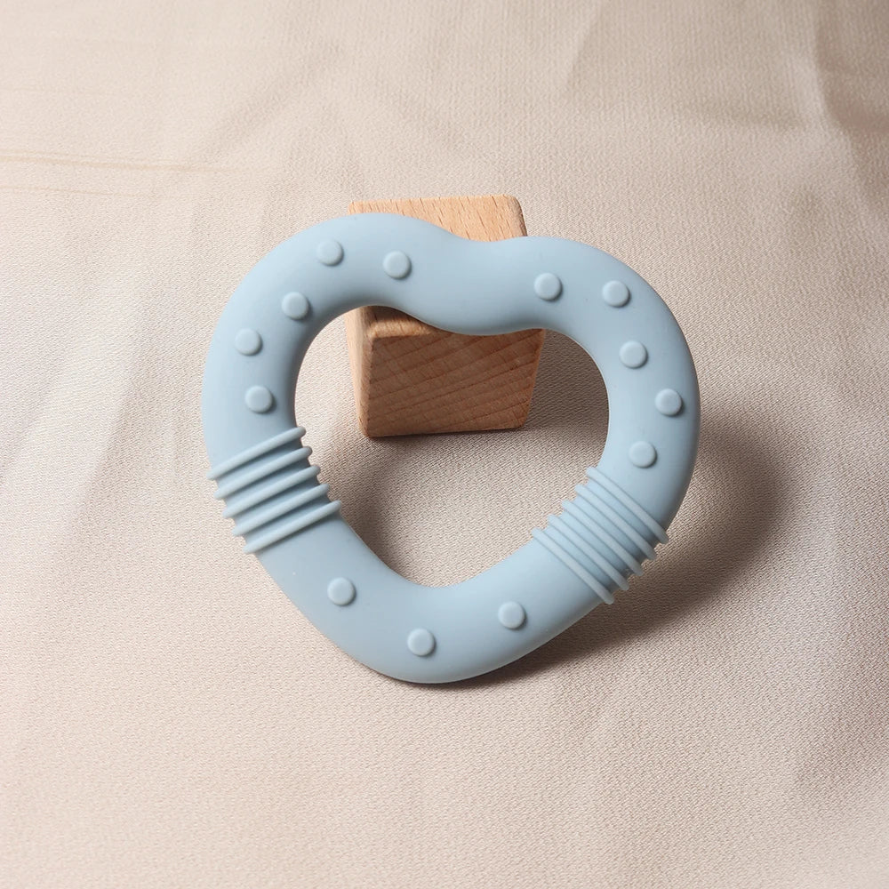 Heart Silicone Teether Food Grade Baby Teething Toy
