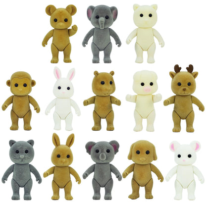1:12 Mini Animal Doll Forest Family Dollhouse Figure